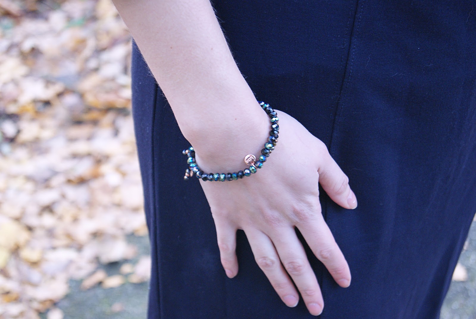 Outfit | Donker blauwe jurk Outfit | Donker blauwe jurk