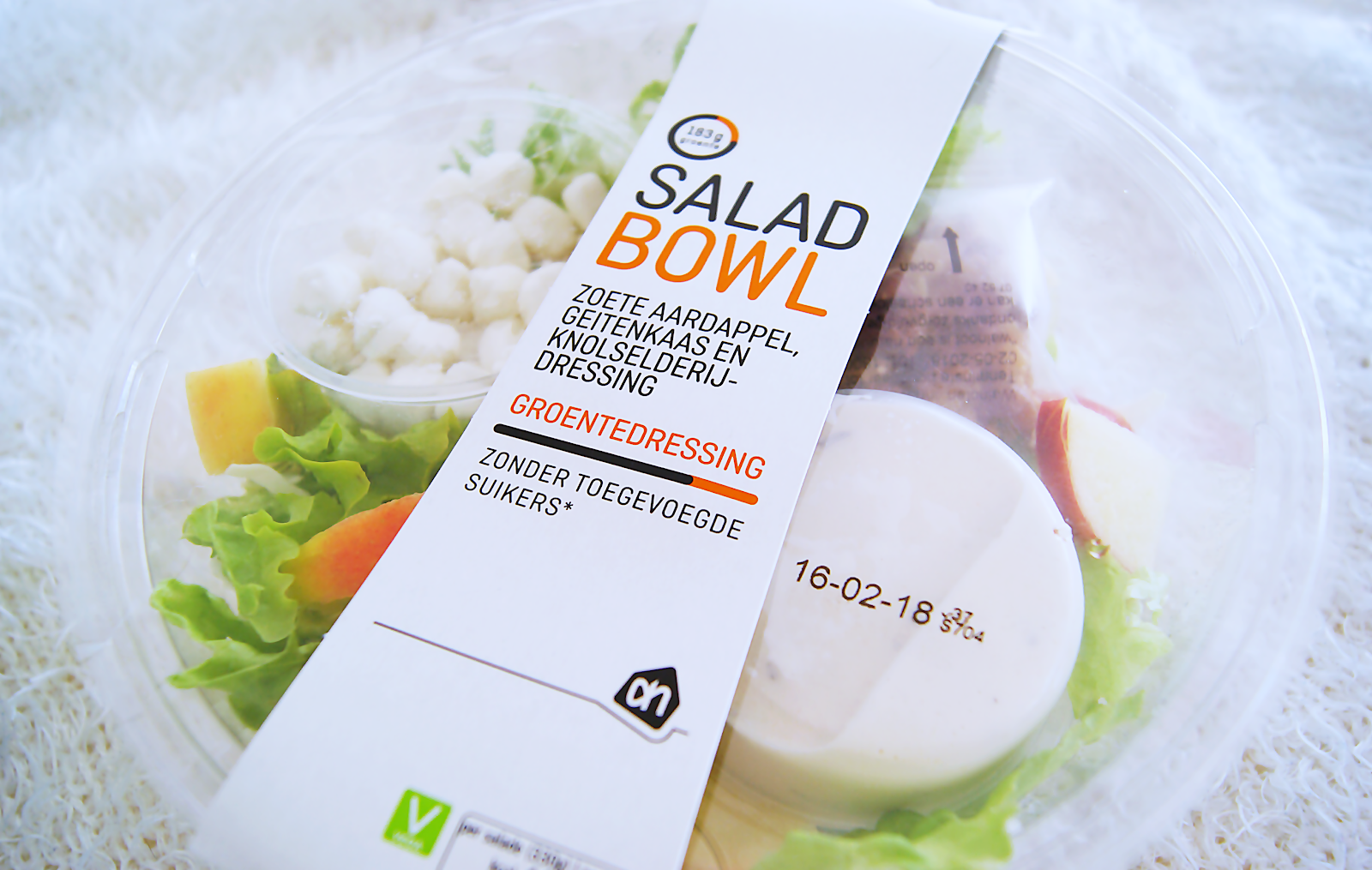 Salad Bowl AH zoete aardappel en geitenkaas 