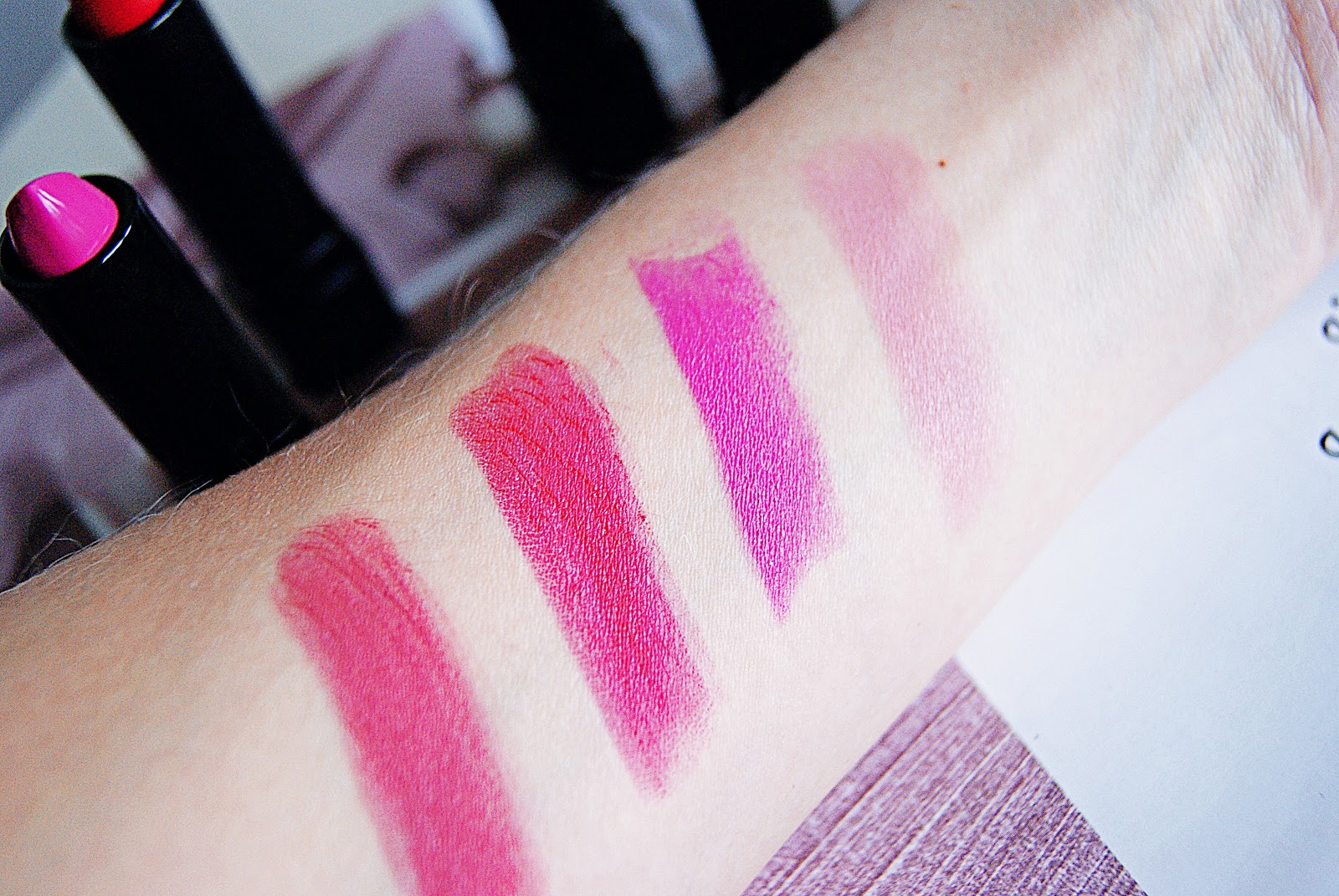 Action Long lasting en Matt Lipsticks van Max&More swatches