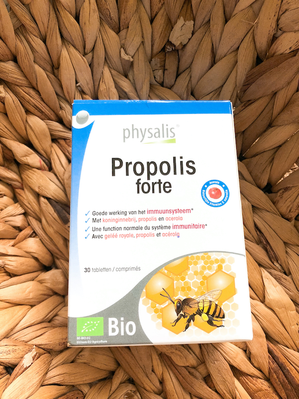 Propolis Forte tabletten met honing doosje