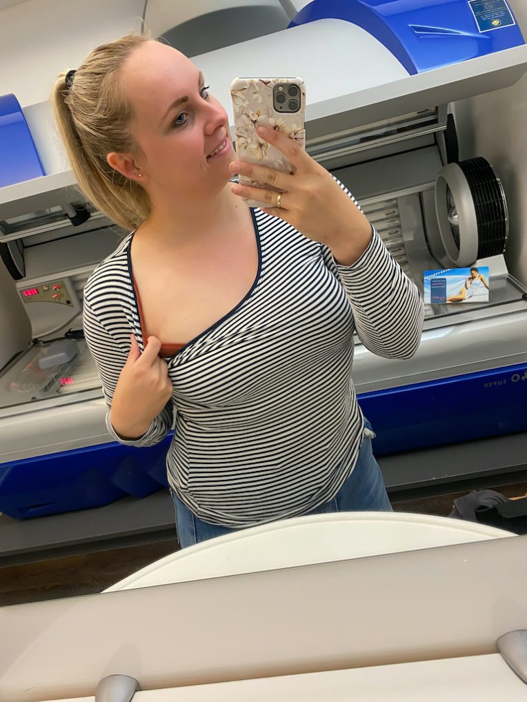 mijn eerste keer onder de zonnebank Sungallery Groningn