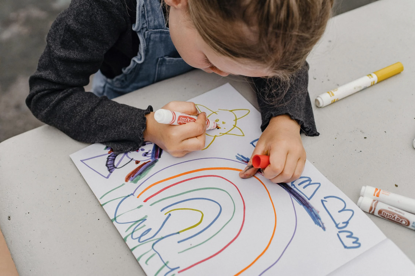 kind leren doormiddel van tekenen en kleuren