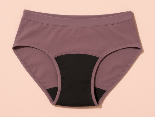 Menstruatieondergoed duurzaam, comfortabel en mooi uitziend. roze slip